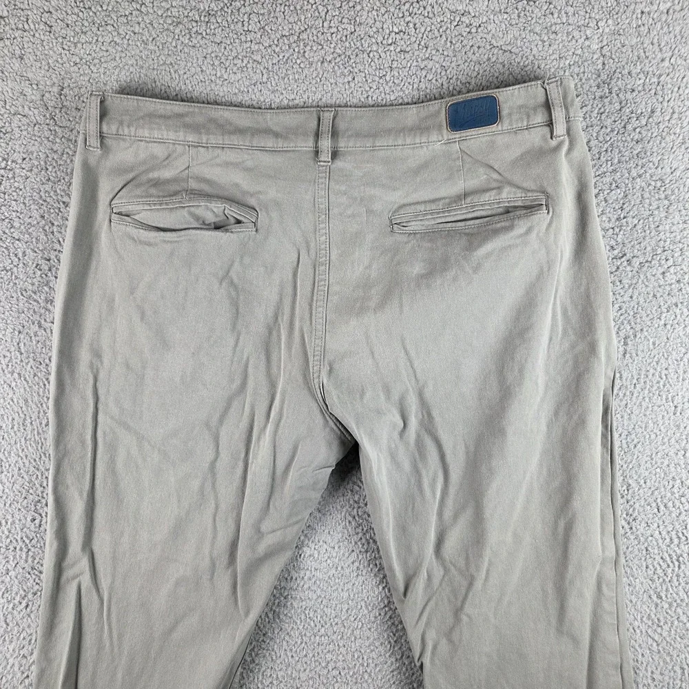 Mugsy Damens Pants Mens 40x30 Gray Straight Stretch‎ Chino Casual Work Comfort